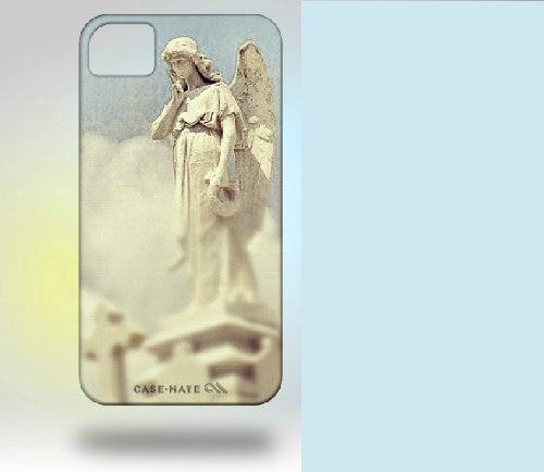 Iphone 4 Case: Orleans Angel Original Photography Blue White Clouds Pastel